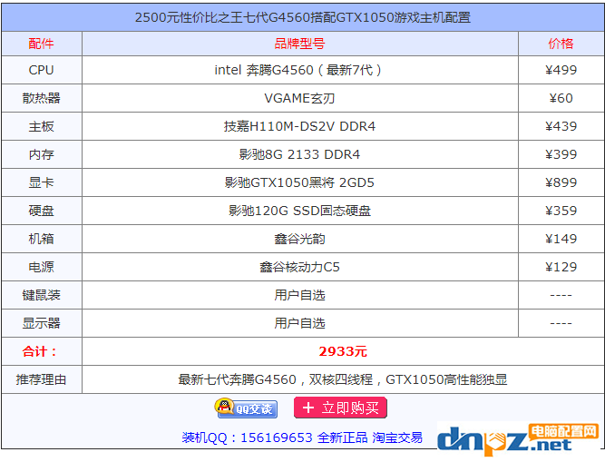 2000到6000元不同价位的组装电脑配置推荐