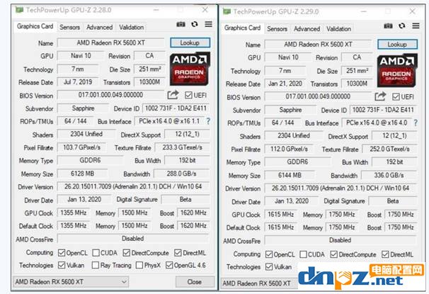 rx5600xt和rx5700性能对比测试 rx5600xt和rx5700哪个更值得选？