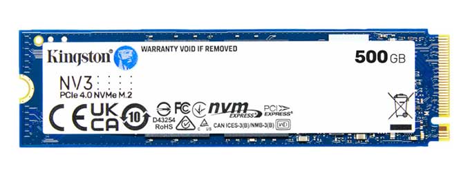 金士顿NV3 500G M.2 PCIe4.0 固态硬盘